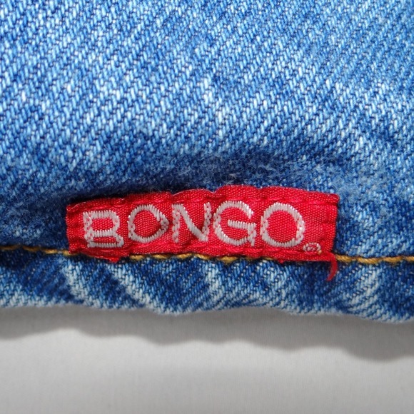 Vintage Bongo Gene Montesano Denim Mini Dress Blue Button Front Made in USA Sz 3 - Picture 4 of 6